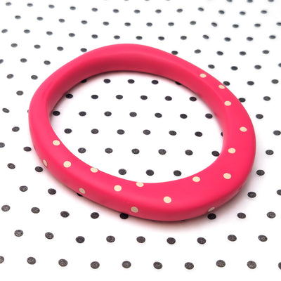 Kaz Robertson - Wangle Bangle - Cerise with nude spots on half (S)