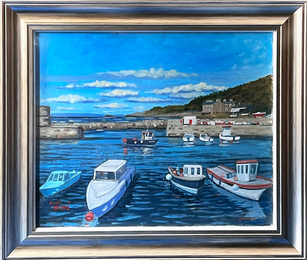 Emilio Fazzi - Boats at Dunure Harbour