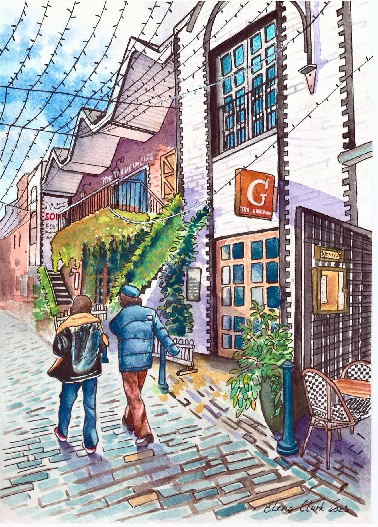 Elena Clark - 'Strolling Ashton Lane'
