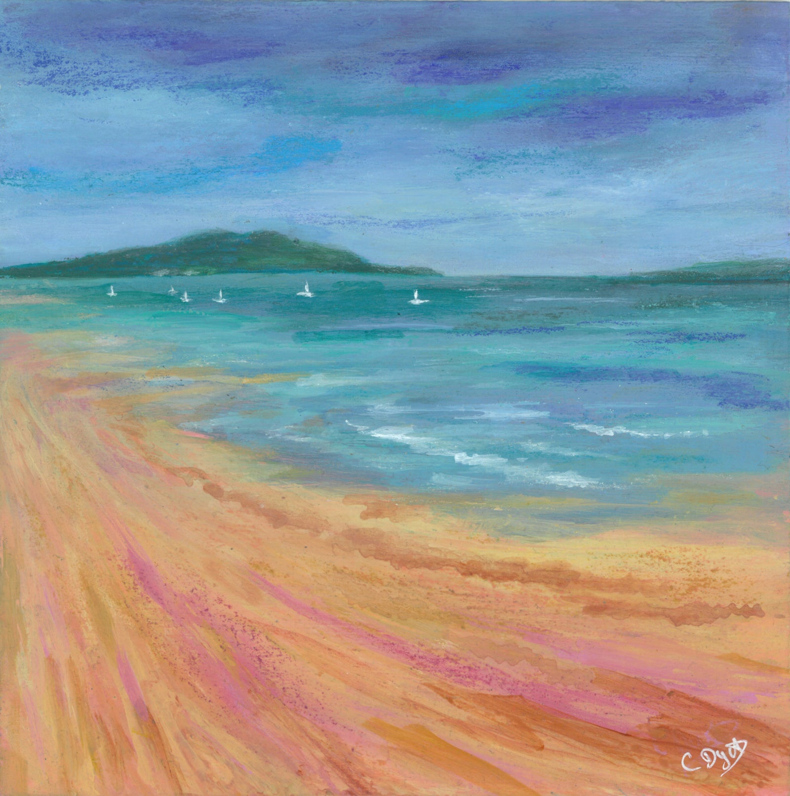 Caroline Dyet - 'Resting in the Bay, Holy Isle'