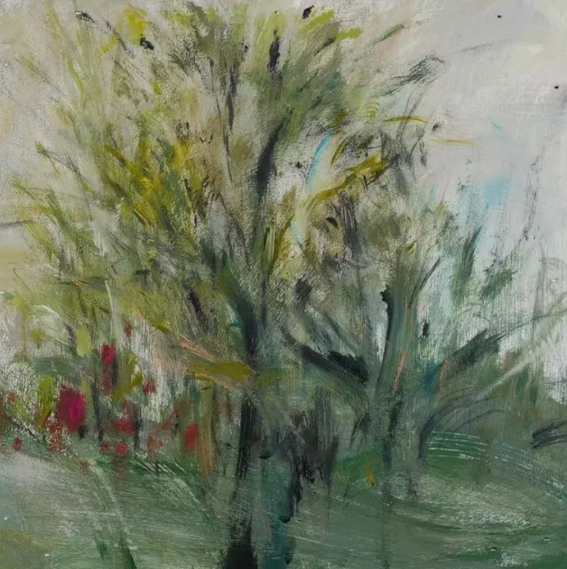 Qianyi Zhu ‘Shifting Green II, Echoes in the Breath’