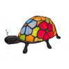 Flower Design Tiffany Beetle Lamp With Cast Iron Base - 22cm