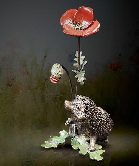 Hedgehog with Poppy (limited edition of 175)  - 1147