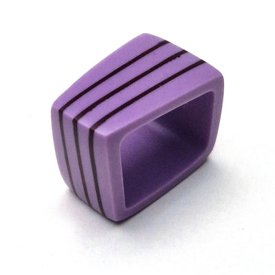 Kaz Robertson - Square ring lilac with stripes