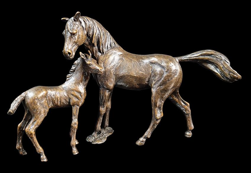 Mare and Foal Bronze figurine - 1170