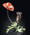 Mouse with Popy and Honey Bee, bronze - 1186