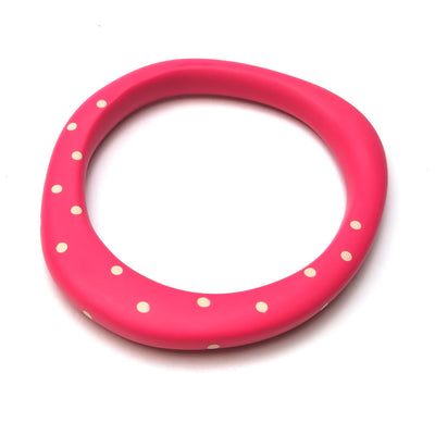 Kaz Robertson - Wangle Bangle - Cerise with nude spots on half (S)