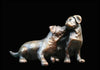 Small Labrador Puppy Pair Bronze Figurine  - 844